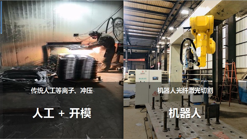人工等離子切割 VS 機器人三維激光切割機